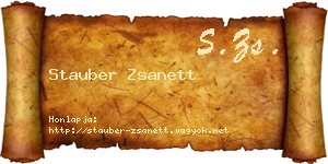 Stauber Zsanett névjegykártya